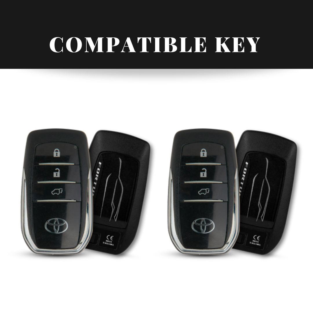 Fortuner/Innova Crysta/Hycross New Key Metal Alloy Leather Keycase with Holder & Rope Chain