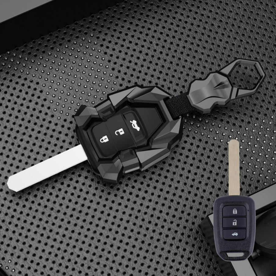 Honda 3 Button Old Key Premium Batman Metal Alloy Keycase with Holder & Rope Chain