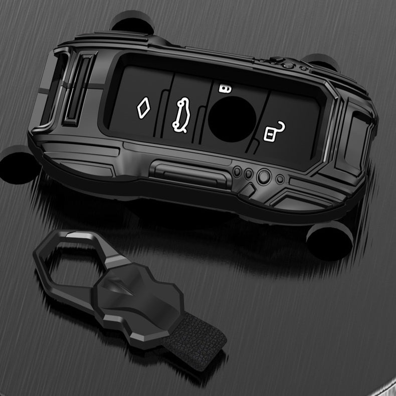 BMW New Key Premium Batman Metal Alloy Keycase with Holder & Rope Chain