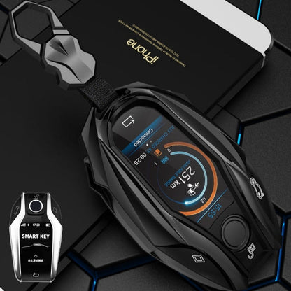 BMW LCD Key Premium Batman Metal Alloy Keycase with Holder & Rope Chain